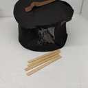 Lifewit Round Cowboy Hat Box Stackable, Large Felt Hat Organizer Bag for Men & Women Storage, Baseball Cap Container with Dustproof Lid for Travel, Foldable 16.5" D x 10.6" H Carrier, Black