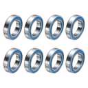 uxcell 8 Pcs 6804-2RS Deep Groove Micro Bearing, 20x32x7mm Double Rubber Sealed Chrome Steel Small Bearings (ABEC5, Z4 Low Noise)