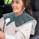 Car Electric Blanket for Neck and Shoulder, Comfytemp Heated Car Blanket with 3 Heat Settings 2H Auto-Off, Heated Neck Shoulder Wrap for Soothing Warmth, 12V/24V Heated Throw Blanket for Car, Camping