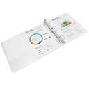 Amazon Basics 3 Ring Binders, 3 Inch D-Ring Organizer for School, Home Office, Paper Storage, White, 2 Pack