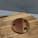 Acacia Wood Lazy Susan Wood Turntable Tray Cabinet Organizer, 12"