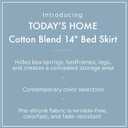 Todays Home Classic Tailored Bed Skirt Dust Ruffle, Cotton Blend Design, 14" Drop Length, California King, Buttercream