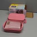 Adults Bento Box with Insulated Lunch Bag, 74oz Capacity 3 Stackable Leak-Proof Bento Box Built-In Utensil and Sauce, PFAS & BPA-Free, Microwave & Dishwasher Safe (Rose Pink)