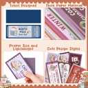 Laffact Christmas Book Club Bookmarks - 120Pcs Winter Cute Ticket Style Reading Tracker, Gingerbread Man Santa Designed Page Marker, Readers Accessory Bookish Gifts for Book Lover School Library Party