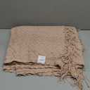 CREVENT Farmhouse Boho Knitted Throw Blanket for Couch Sofa Chair Bed Home Decoration, Soft Warm Cozy Light Weight for Spring Summer Fall (50''X60'' Blush Pink)