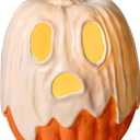 Faux Terracotta Pumpkin Decoration Large Plastic Jack O' Lantern Reusable Carved Pumpkin Lantern for Thanksgiving Halloween Fall Indoor Outdoor Decor Party Centerpiece