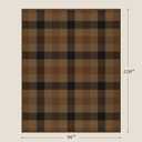 JTJ Easy Jute 8x10 Outdoor Rug, Brown Checkered Farmhouse, Washable