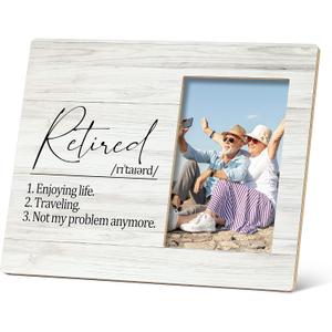 SRADMO Retired Definition Picture Frame,Happy Retirement 108 inch Tabletop Photo Frame Frames for Coworker Boss Women Men Teachers Nurse Mom,Going Away Gifts for Boss,Retirement Appreciation Gifts