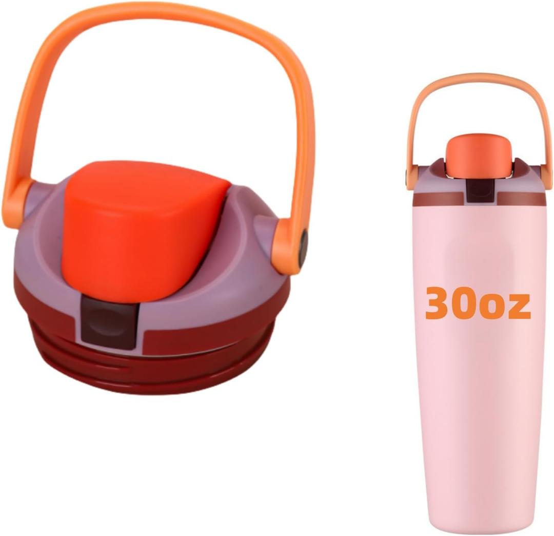 Replacement Lid Compatible with Owala FreeSip Sway 30oz Water Bottle (Orange, For Owala Sway 30oz)