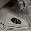 NICETOWN Natural 100% Blackout Linen Curtains 84 inch Long Burg for Living Room, 2 Panels, 52" Wide, Farmhouse Thick Completely Blackout Window Treatment Thermal Insulated Warm Drapes for Winter