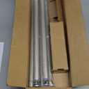 Curtain Rods for Windows 16 to 120 Inches Adjustable Length 1 Inch Diameter Window Curtain Rod with Aluminium End Cap, Brushed Nickel