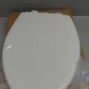 Mayfair Caswell Modern Toilet Seat, Slow Close, Easy Clean, Plastic, Elongated, White
