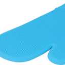 Silicone Oven Mitt Set 7"x14", Extra Long Oven Mitts Heat Resistant Non-Slip Quilted Liner Kitch Oven Gloves for BBQ, Baking, Cooking, Beige