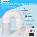 5.9/6 Inch Portable AC Air Conditioner Hose Anti-Clockwise Thread & Length up to 80" Support Counter-Clockwise Thread, AC Hose Compatible with Haier, LG, Delonghi and More (6" Hose- Anti Clockwise)