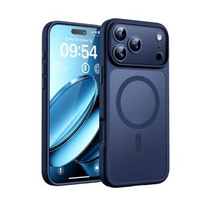 TOCOL for iPhone 17 Pro Case, Full Camera Protection, Builtin Magnetic Ring, Compatible with Magsafe Charger, Translucent Matte Phone Case for 17 Pro 6.3 inch (Dark Blue)