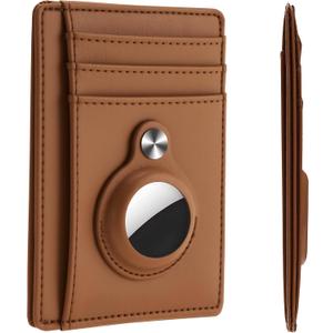 Slim Minimalist Front Pocket Air Tag Wallet, RFID Blocking Card Holder Wallet with Airtag Holder