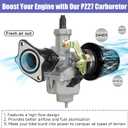 PZ27 Carburetor Kit Compatible with Predator 212 224 196cc Coleman CT200U CT200U-EX TaoTao Coolster CG 125cc 150cc 250cc Engine XR100 ATV Dirt Pit Bike Mini Bike Go Kart Parts