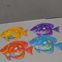 Oraytteo Metal Fish Wall Decor, Set of 4 Sea Fish Wall Art Decorations for Barthroom Fence Pool Patio Decor, Indoor or Outdoor Decorations, Gifts for Mom Dad Friends