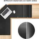 CENNBIE Dual Sided L Shaped Desk Pad, ‎‎(47.2"+55") x 16" Corner Leather Desk Pad,l Shaped Desk Gaming mat,Waterproof l Shaped Leather Mouse pad,Home Office Accessories Corner Desk Mat(Black), 15.8" x 55.1"