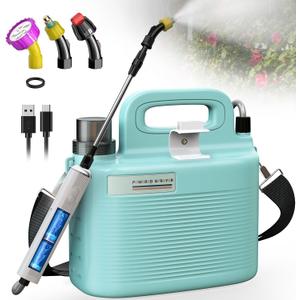 Sprayers in Lawn and Garden - 1.8 Gallon Battery Powered Sprayer with Pump, Telescopic Wand,Water Hose Nozzle - Portable Yard Sprayer for Weed Control, Fertilizing, Watering