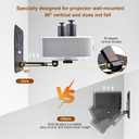 3-in-1 Projector Stand Table, Desk, Wall and Ceiling Mount with 1/4-Inch Screw, Foldable, Easy Setup, Compact Portable, Height Adjustable and Compatible with Most Projectors for Home,Outdoor,Office