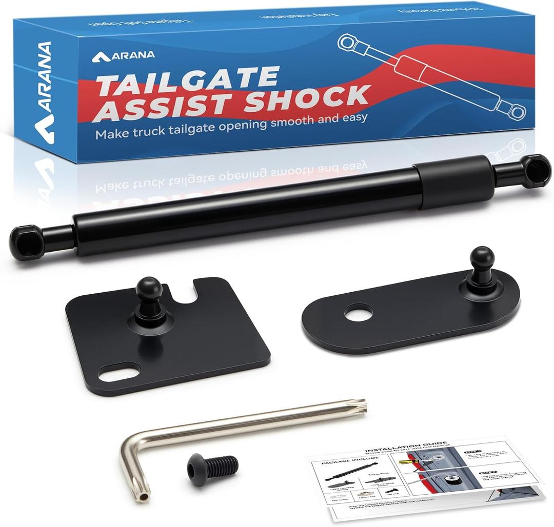 ARANA Tailgate Assist Shock for F250 F350 F450 Super Duty 2017-2026, Tail Gate Accessories Slow Drop Damper Kit for Ford F-250 F-350 F-450 XL XLT LARIAT King Ranch Platinum(No-drill Installation)