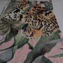 Double-Sided Cotton Woven Throw Blanket with Tassel Jungle Bohemian Style Tapestry Shawl Multi-Function Decorative Throws for Sofa Bed Armchair Camping Blanket Tablecloth Carpet 160x130cm (Cheetah Girl)