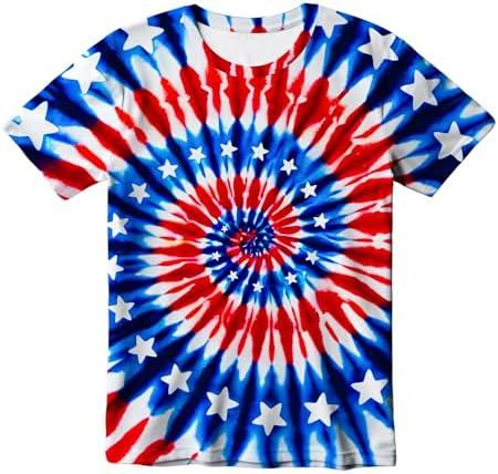 Kids Tie Dye T-Shirt, Children Tie Dye Short Sleeve Tee Shirt for Kids, Medium