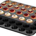 2 Pack Mini Muffin Pan Nonstick 24 Cup, Mini Cupcake Pans for Baking 24 Cups, Carbon Steel