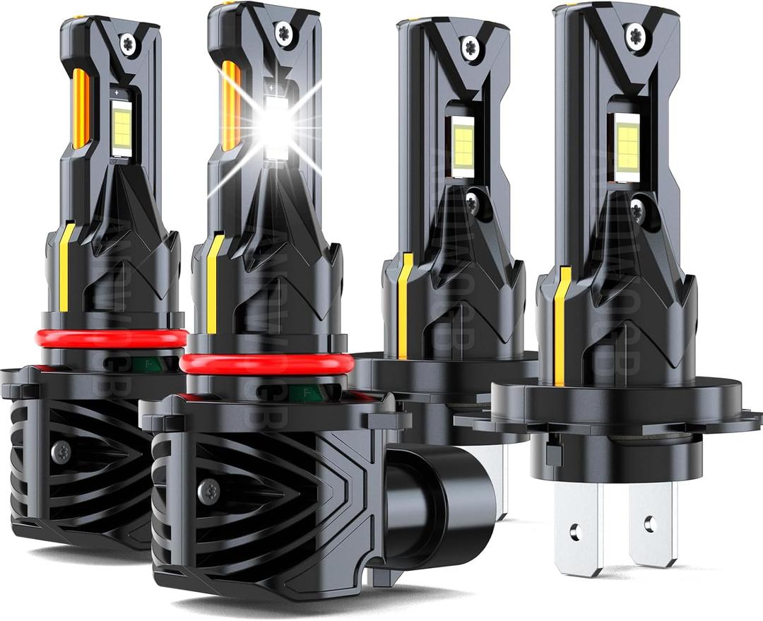 Lights Compatible for Mazda 3 Light Bulbs High Low Beam for Off-road, Years: 2004 2005 2006 2007 2008 2009, 48000 Lumens 800% Brightness, Pack of 4