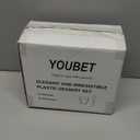 YOUBET 102 PCS Plastic Dessert Cups - 8oz Clear Square Cups - 51 Pack Mini Appetizer Cup with Tasting Spoons for Pudding, Fruit, Yogurt Parfait and Ice Cream