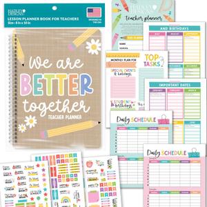 Hadley Designs Teacher Planner 2025-2026 Lesson Planner Book for Teachers Must Haves, Undated Teacher Planners, Lesson Plan Notebook, Homeschooling Planners, Teachers Appreciation Gifts