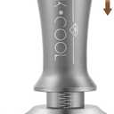 K COOL 51mm Coffee Espresso Tamper, Premium Barista Tools, Calibrated Spring Tamper, 100% Stainless Steel Flat Base Tamper with Scale Mark for Espresso Machine (Silver)