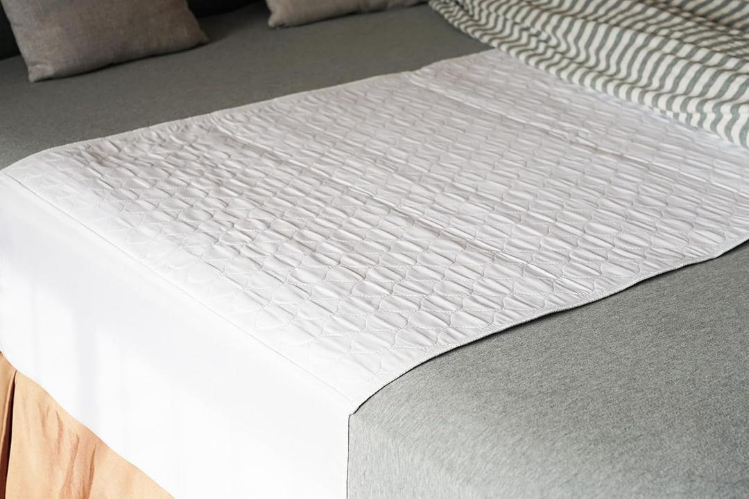 2 Pack Reusable Washable Bed Pads Tuckable Fit Twin Bed 34X36 Absorbent Waterproof Quilted Cotton Top Underpad Mattress Protector for Adult, Toddler ,Pet (White)