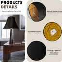 Black Bell Lamp Shade, Large 8" x 16" x 12",Replacement Lampshade, 8X16X12 in