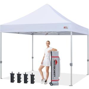 MASTERCANOPY Pop Up Canopy Tent Commercial Grade 10x10 Instant Shelter (White)