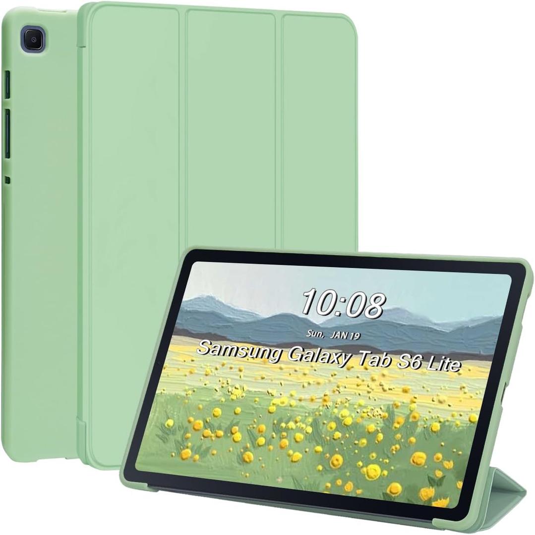 5 x CALRKCAS Shockproof Case for Samsung Galaxy Tab S6 Lite 10.4 inch 2024/2022/2020,Slim Lightweight TPU Smart Magnetic Tablet Cover Auto Sleep/Wake up for Samsung Galaxy Tab S6 Lite,Green