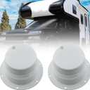 2Pcs Rv Plumbing Vent Cover Camper Vent Caps Plastic Roof Cover Fits for RV Trailer Camper Motorhome 1 to 2 3/8 Inch Pipe White