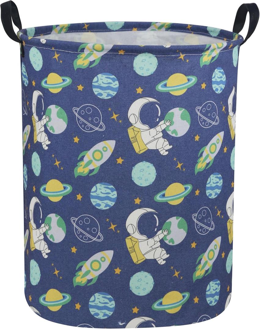 Kids Laundry Hamper,Boys Laundry Basket Collapsible Space Storage Baskets for Home Decor,Office,Toy Organizer,(Astronaut)