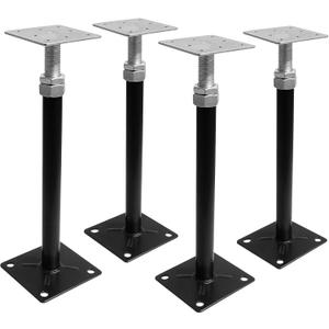 4 Packs 11" - 16" Adjustable House Floor Jack, Screw Jacks Home Leveling, Floor Joist Support Jack, Foundation Jacks for Leveling