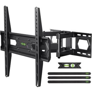 USX MOUNT TV Wall Mount for 32-74 inch Flat Screen/LED/4K up to 110lbs, Full Motion TV Mount Bracket with Swivel & Tilt Articulating Dual Arms, Max VESA 400x400mm, Fits 12/16" Wood Studs