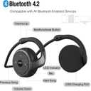 Small Bluetooth Headphones Wrap Around Head - Sports Wireless Headset with Built-in Microphone and Crystal-Clear Sound, Foldable and Carried in The Purse, and 12-Hour Battery Life, Black