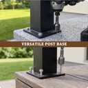 Metty Metal Deck Post,2.76 in. x 2.76 in. x 39 in Single Side Hole End Railing Terminal Post, with Screws Ending Support Post for Deck Porch Balcony Stair Railing System