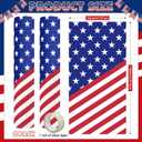 Chumia 2 Pcs 4th of July Decorations Patriotic American Flag Column Wraps 108 x 54" Independence Day Porch Pillar Covers Outdoor for Memorial Veterans Labor Day Stars and Stripes Post Yard Signs