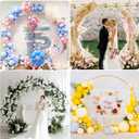 Wokceer Round Backdrop Stand 8FT Gold Wedding Arch Metal Circle Balloon Arch Stand for Birthday Party Wedding Bridal Shower Anniversary Ceremony