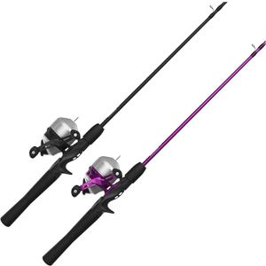Zebco 33 Spincast Reel and 2-Piece Fishing Rod Combo, 5-Foot 6-Inch Durable Fiberglass Rod, Quickset Anti-Reverse Fishing Reel with Bite Alert