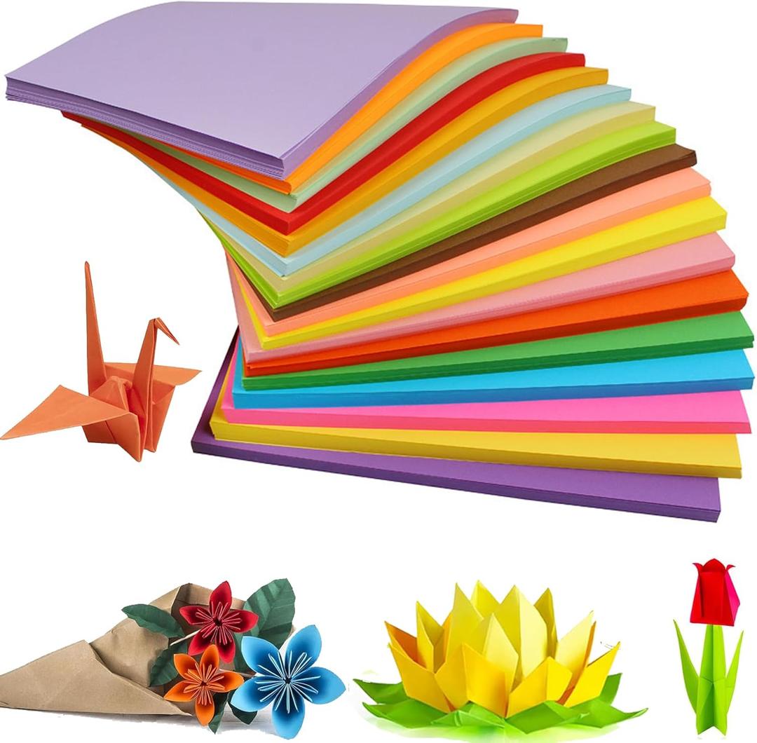 A4 Colored Paper 200 Sheets- Cezmkio Thin Colored A4 Paper (20 Colors), 8.5 x 11.7inch Assorted 70gsm Handmade Copy Cardstock for DIY Arts and Crafts Colorful Projects(Not for printing)