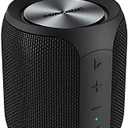 MIATONE QBOX - 16W Bluetooth Speaker IP67 Waterproof Speaker with Deep Bass, Portable Speakers for Beach Camping Accessories, Gifts for Men Fathers Him - Black