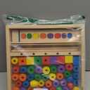 Melissa & Doug Bead Sequencing Set with 46 Wooden Beads and 5 Double-Sided Pattern Boards