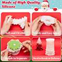 Suclain 4 Pcs Christmas Tree Candle Mold 3D Tree Shaped Silicone Mold Xmas Pine Molds for Candle Making with 100 Pcs Wicks for Wax Soap Clay Craft Cake DIY Home Party Decoration (Classic Style)